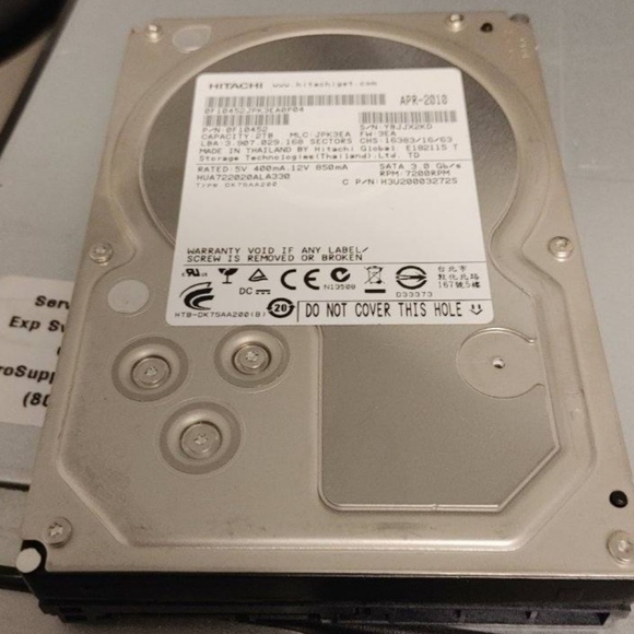 Hitachi 2TB 3.5" SATA Hard Drive - Picture 3 of 5